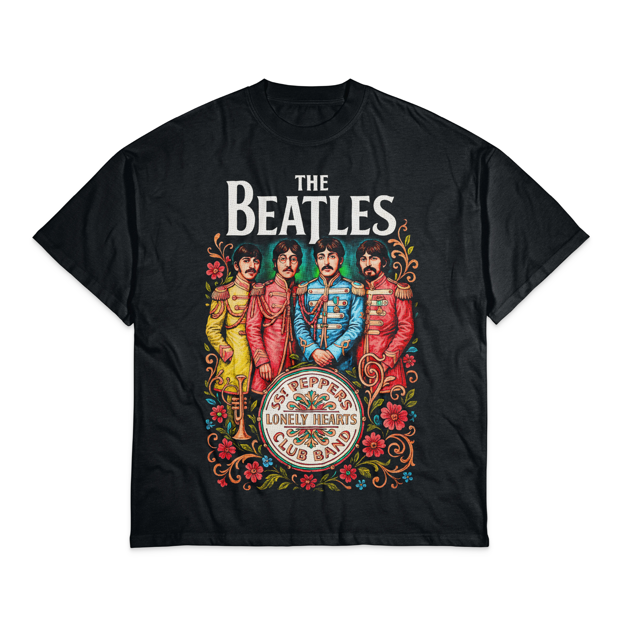 Playera Negro Obsidiana The Beatles