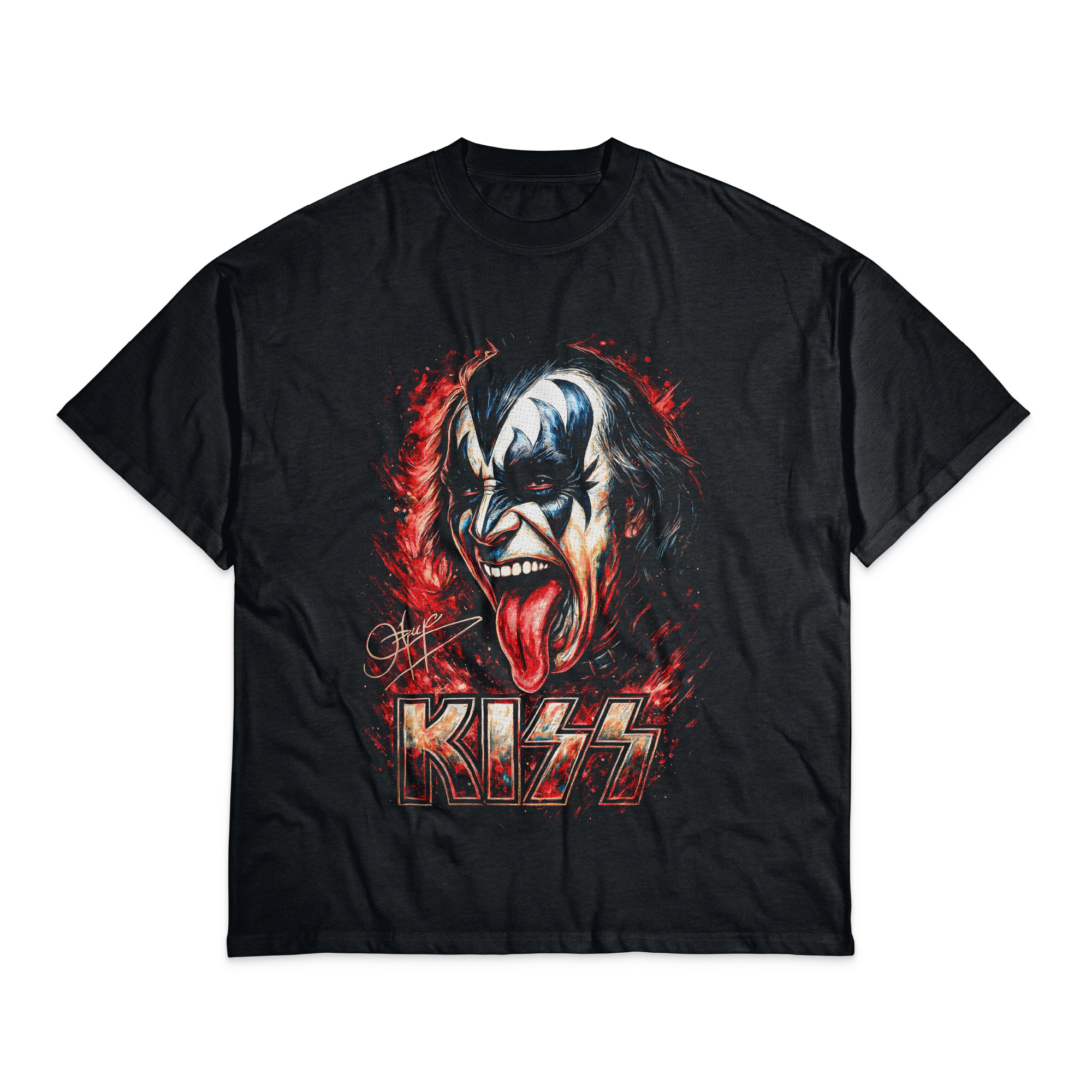 Playera Negro Obsidiana Kiss