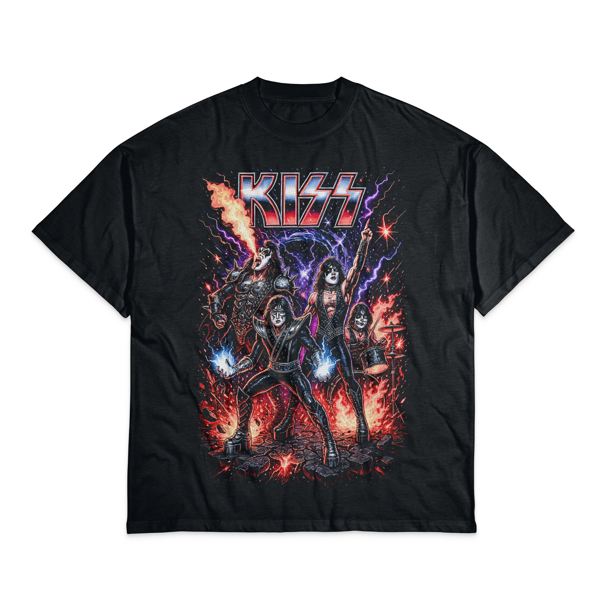 Playera Negro Obsidiana Kiss