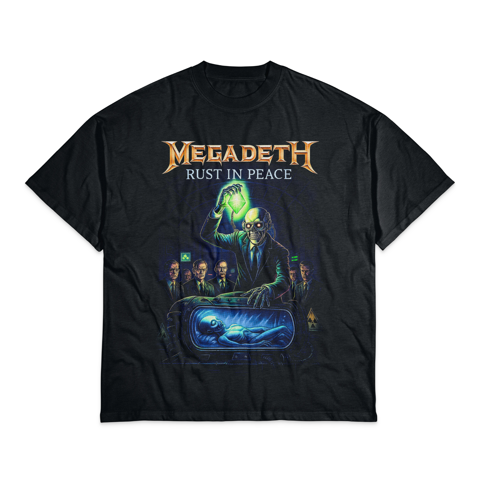 Playera Negro Obsidiana Megadeth Rust In Peace