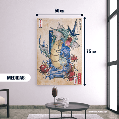 Póster Gyarados (75x50cm) - Orbital Studio