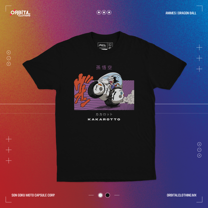 Son Goku Moto Capsule Corp (Playera)