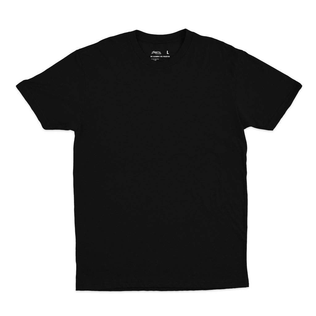 Playera Negro Obsidiana B.A.S.I.C.S. Regular Cosmos Fit