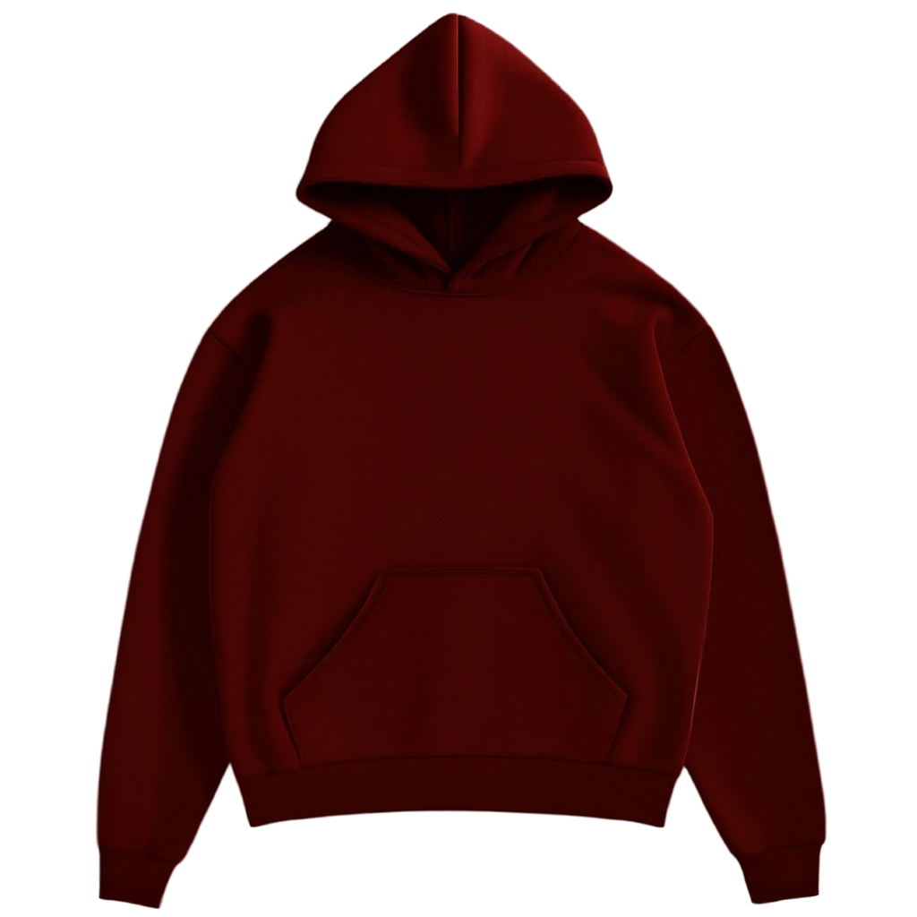 Hoodie Rojo Vino Oversize Felpa Omega Fit™