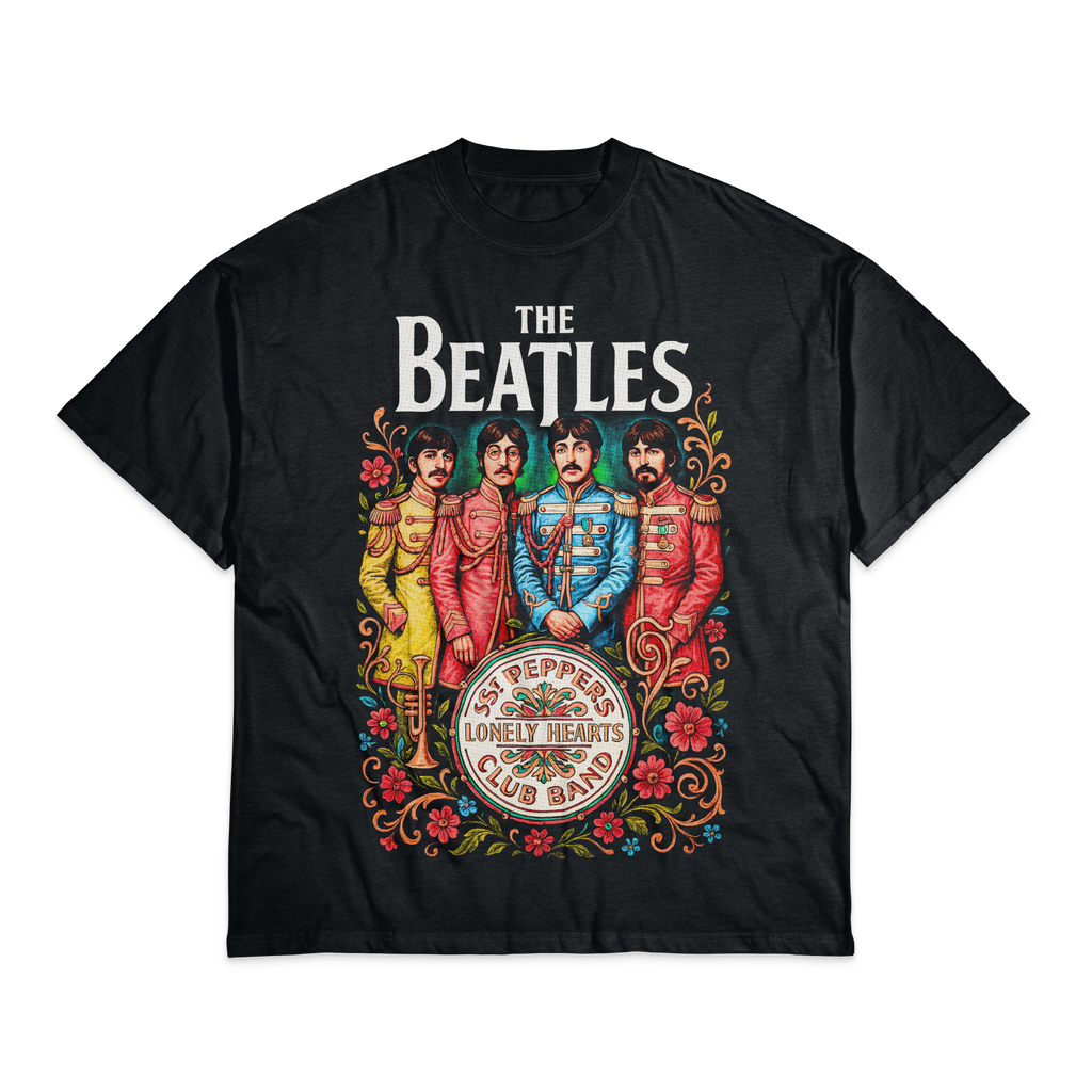 Playera Negro Obsidiana The Beatles