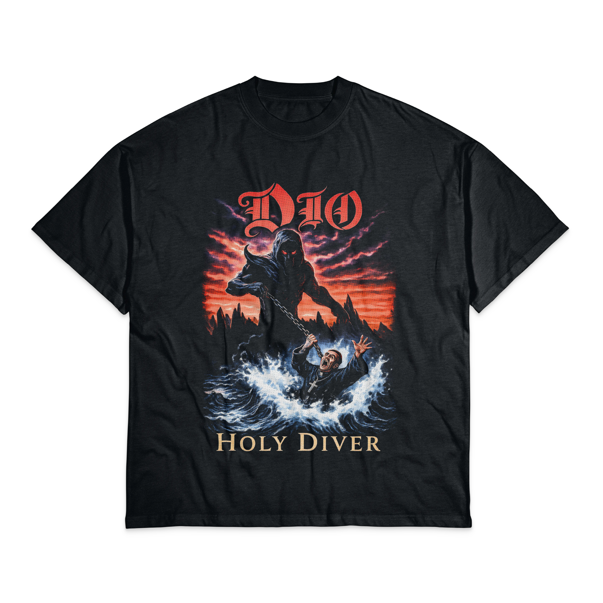 Playera Negro Obsidiana Dio Holy Diver