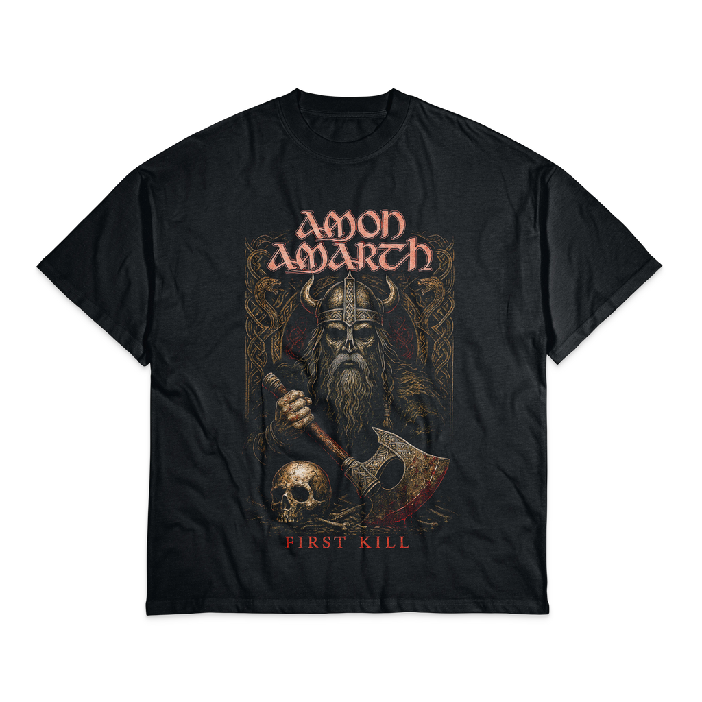 Playera Negro Obsidiana Amon Amarth First Kill