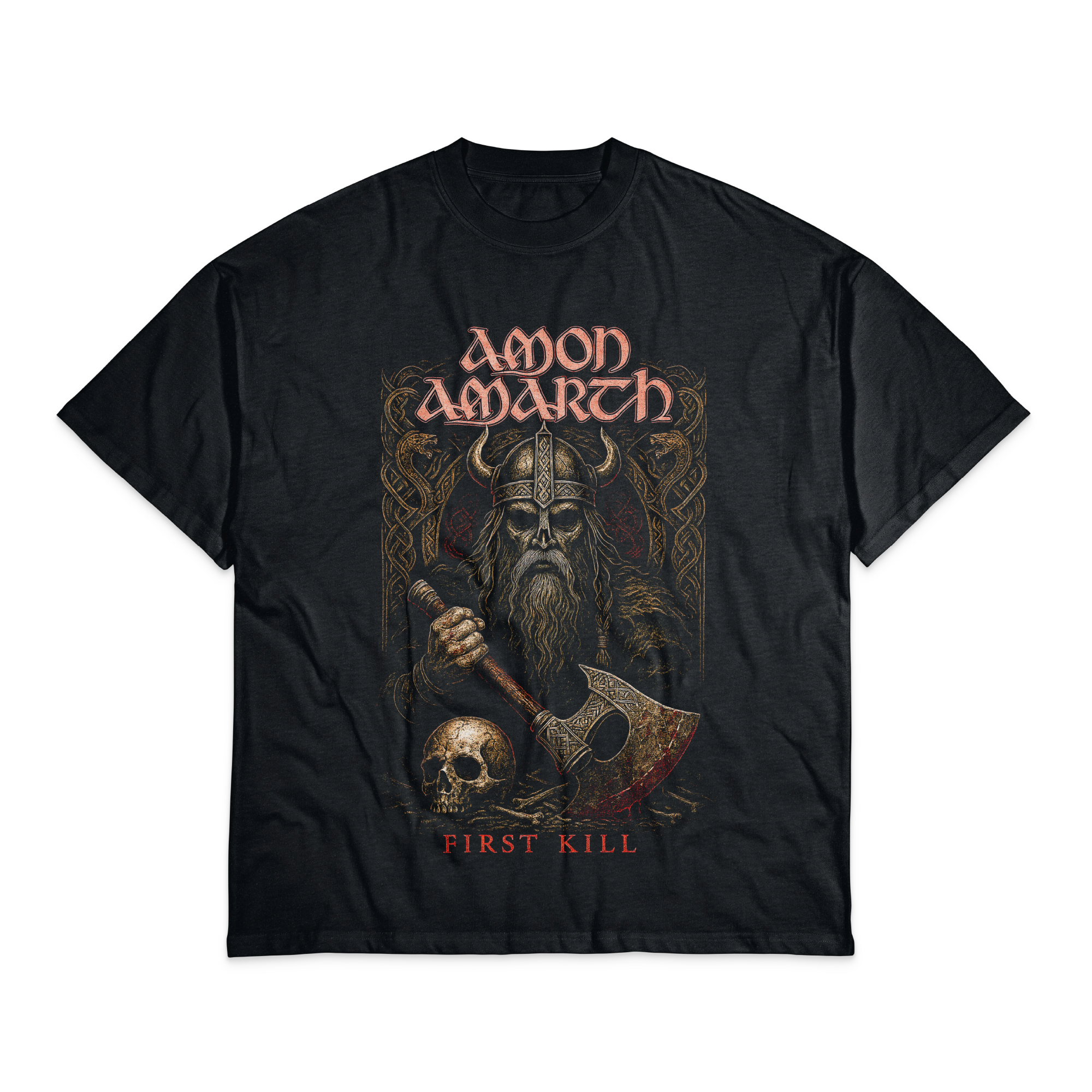Playera Negro Obsidiana Amon Amarth First Kill