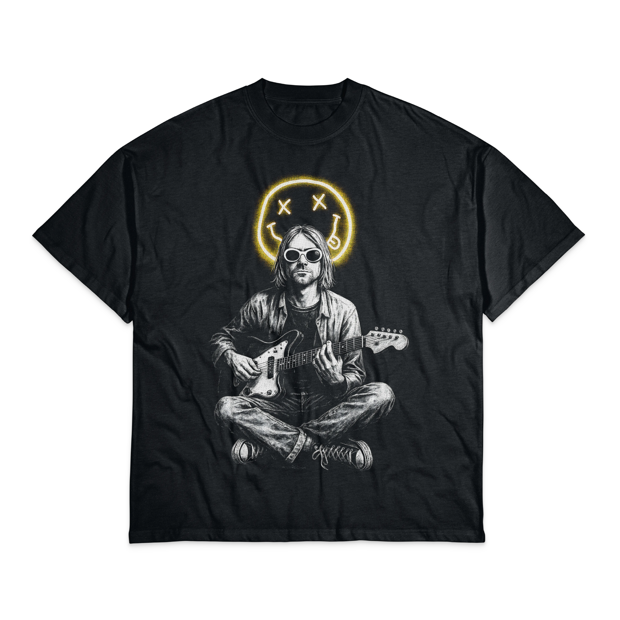 Playera Negro Obsidiana Kurt Cobain