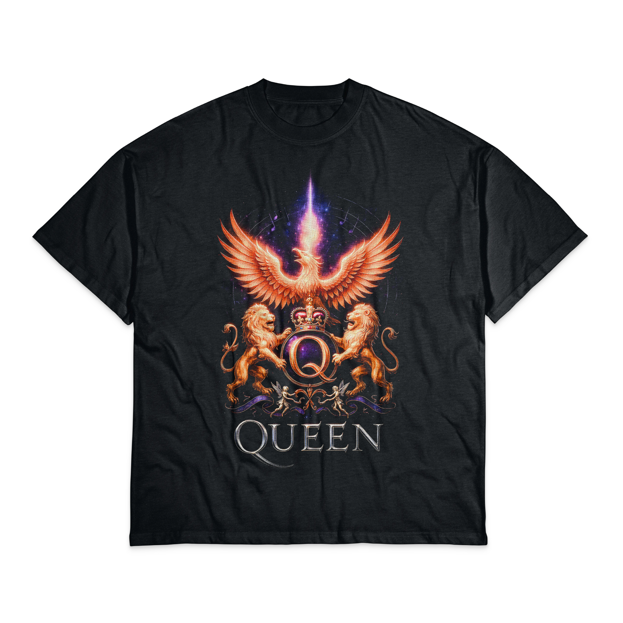Playera Negro Obsidiana Queen