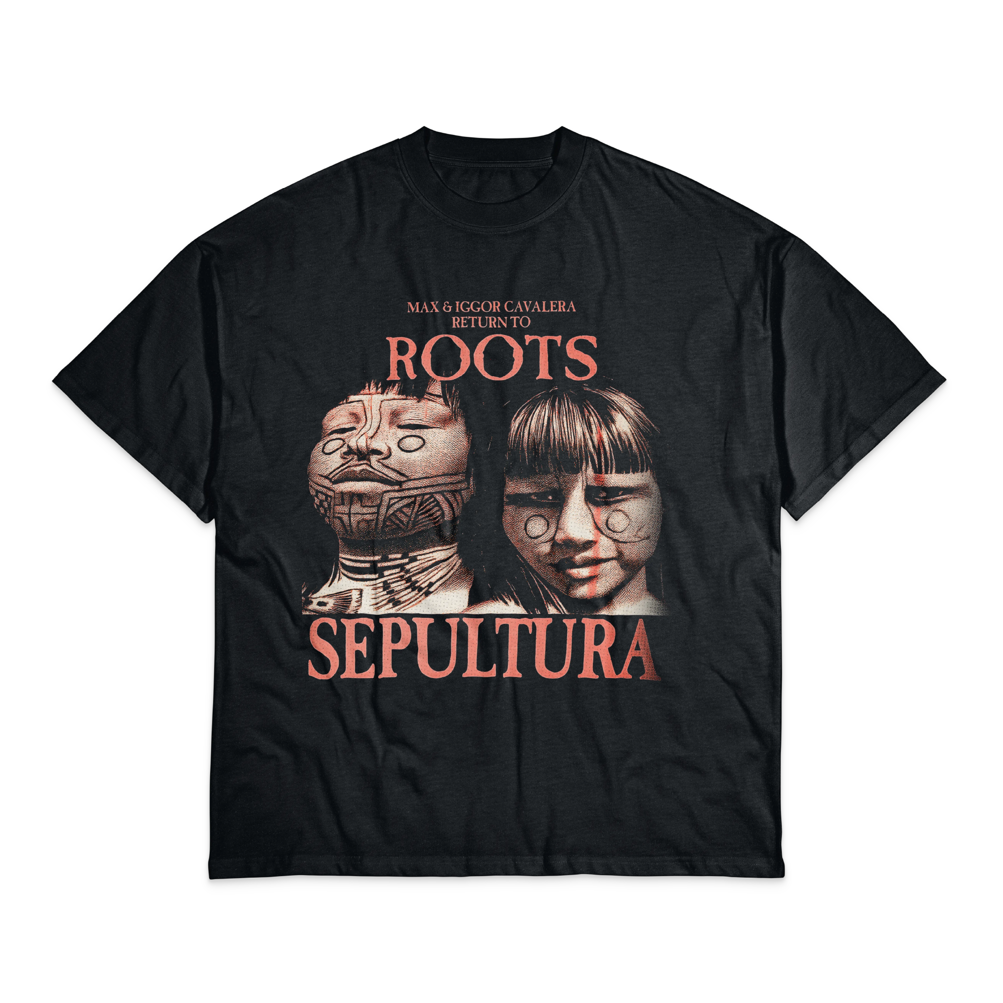 Playera Negro Obsidiana Sepultura Roots